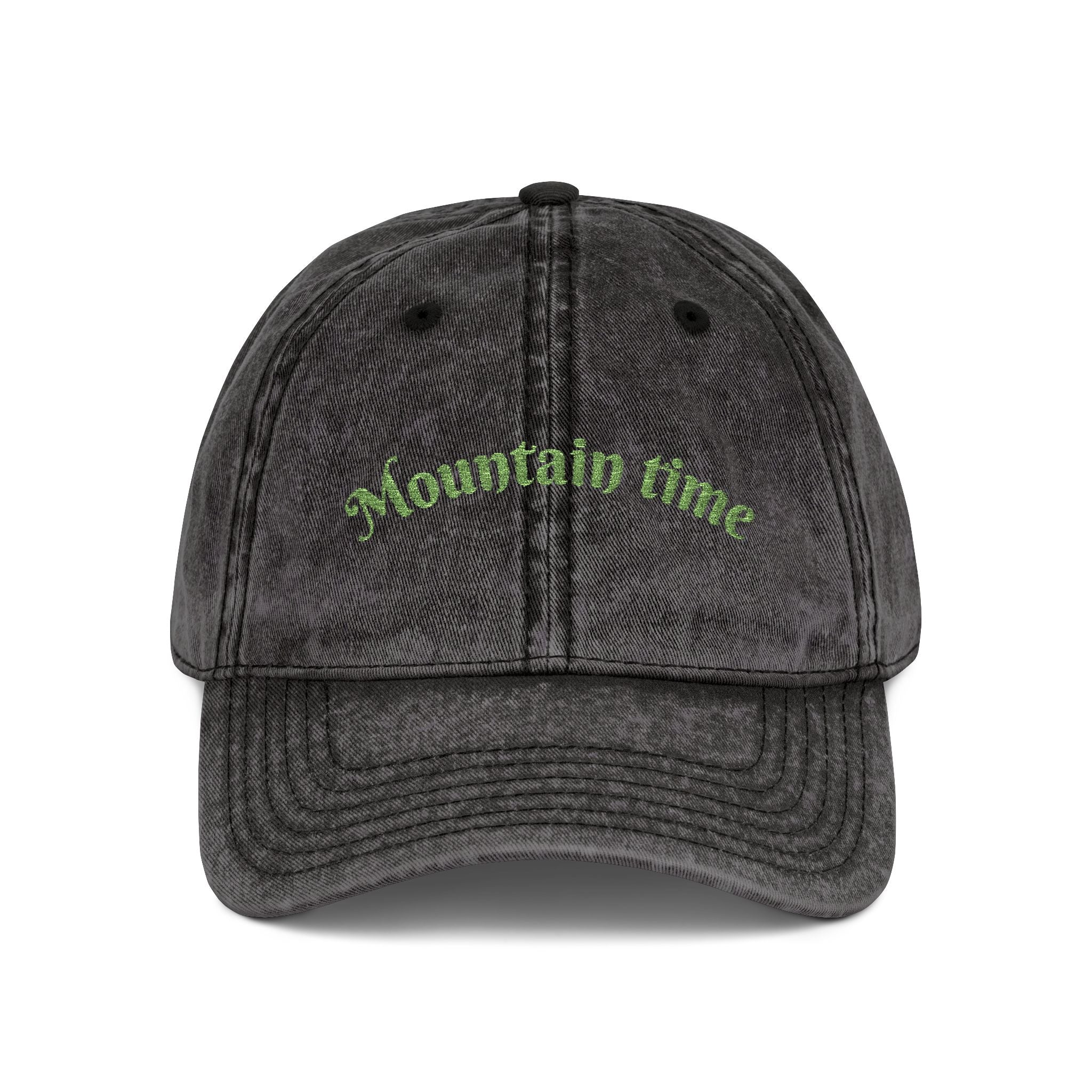 Vintage Embroidered Cap - Mountain Time