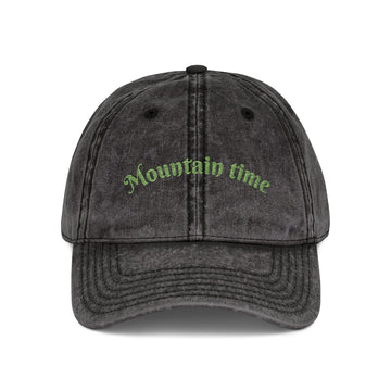Vintage Embroidered Cap - Mountain Time