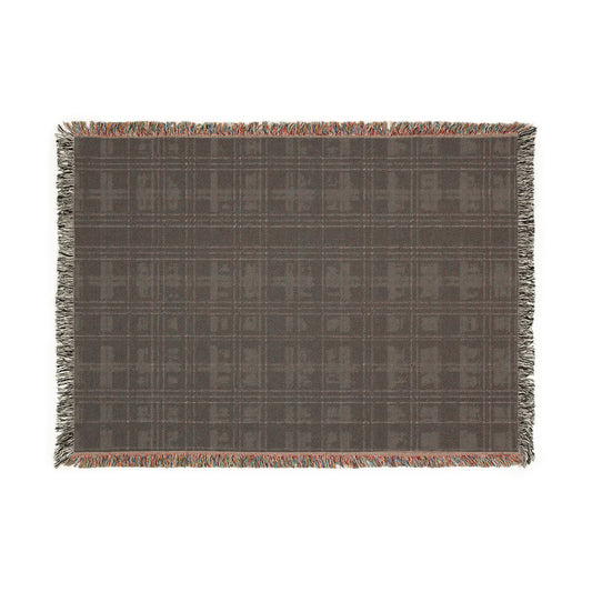 Woven Cotton Fringe in Tartan plaid
