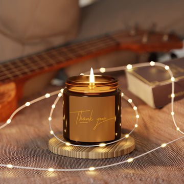 Soy Candle - Thank You Dusky Gift - Amber Jar