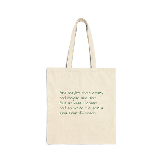 Cotton Canvas Tote Wordy bag