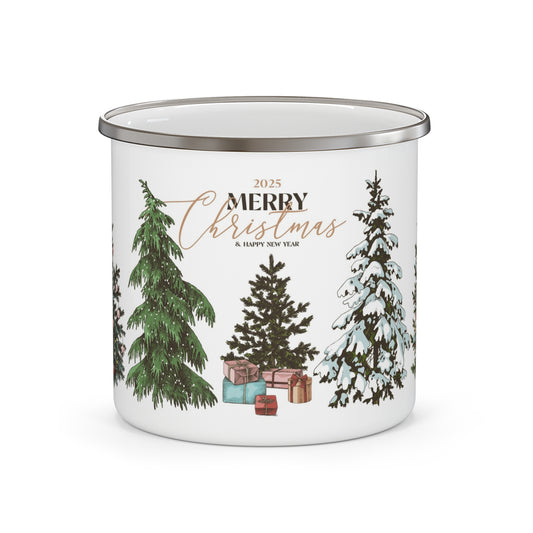 Enamel Camping Mug Merry Christmas