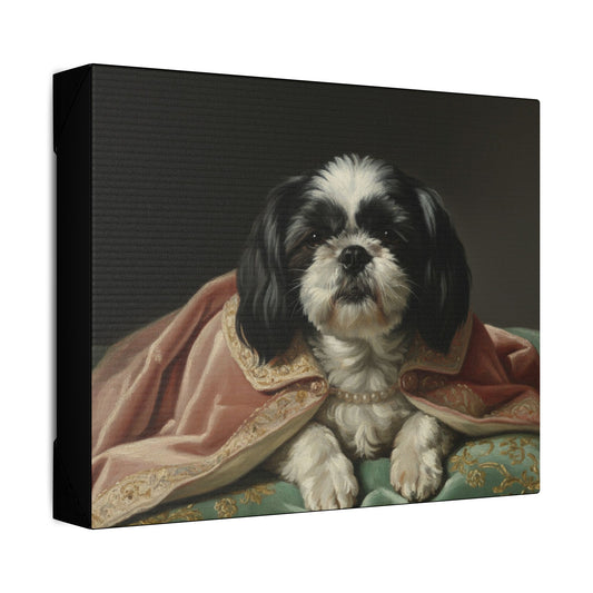 Regal Shih Tzu Canvas Art – Classic Pet Portrait Stretched Canvas