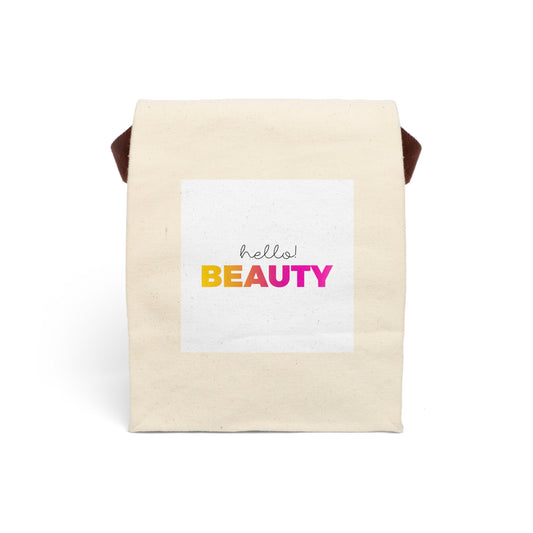 Canvas Beauty Bag With Strap