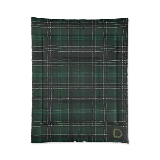 Comforter In Scottish Tarten Plaid with heart