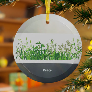 Glass Ornaments Peace and Spring