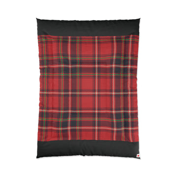 Comforter In Scottish Tarten Plaid with heart