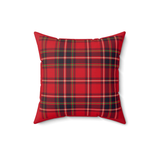 Faux Suede Square Pillow in many sizes Scottish Tarten collection