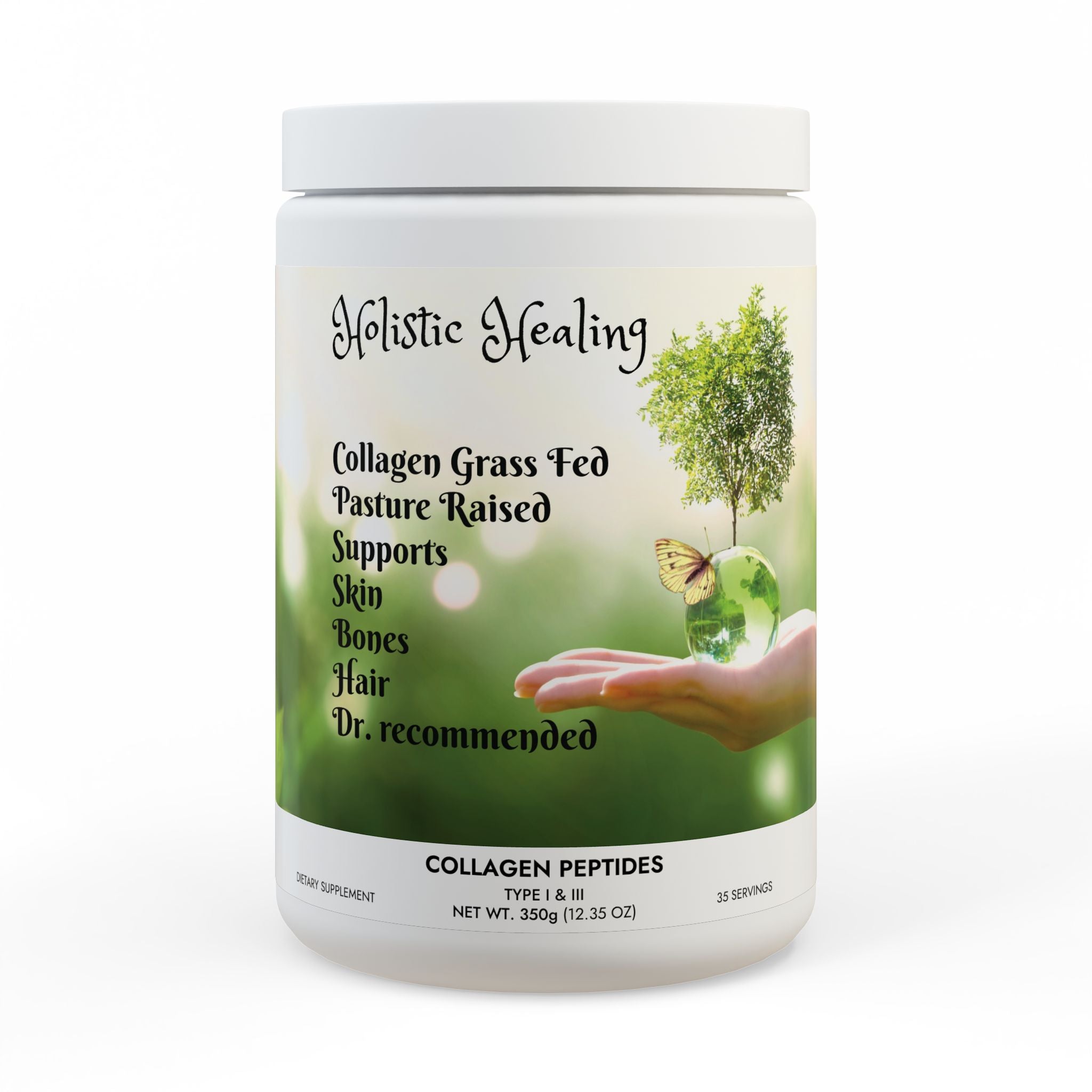 Collagen Peptides Type I & III Supplement (350g, 12.3oz)