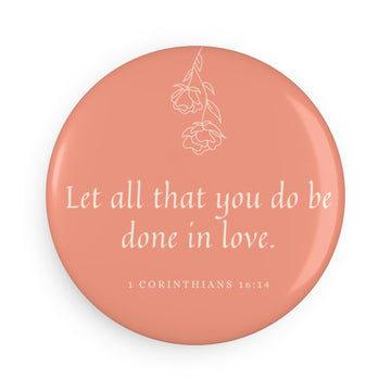 Button Magnet, Round (1 & 10 pcs) Scripture