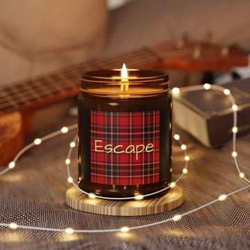 Scented Soy Candle in Scottish Plaid