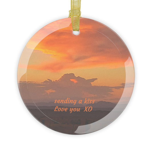 Glass Ornaments Love is in the sky