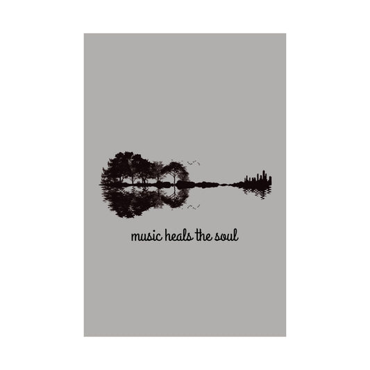 Matte Vertical Poster Music heals the soul