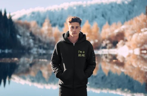 Cozy ’Til I Eat Zip Hoodie — Relaxed Zip-Up Sweatshirt with Yellow Script