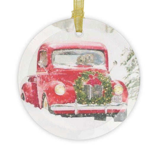 Glass Ornament Merry Christmas