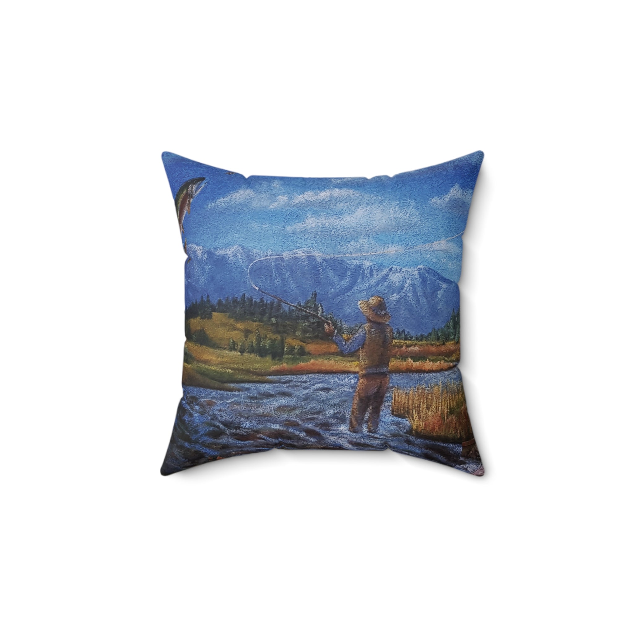 Faux Suede Square Pillow In your happy place