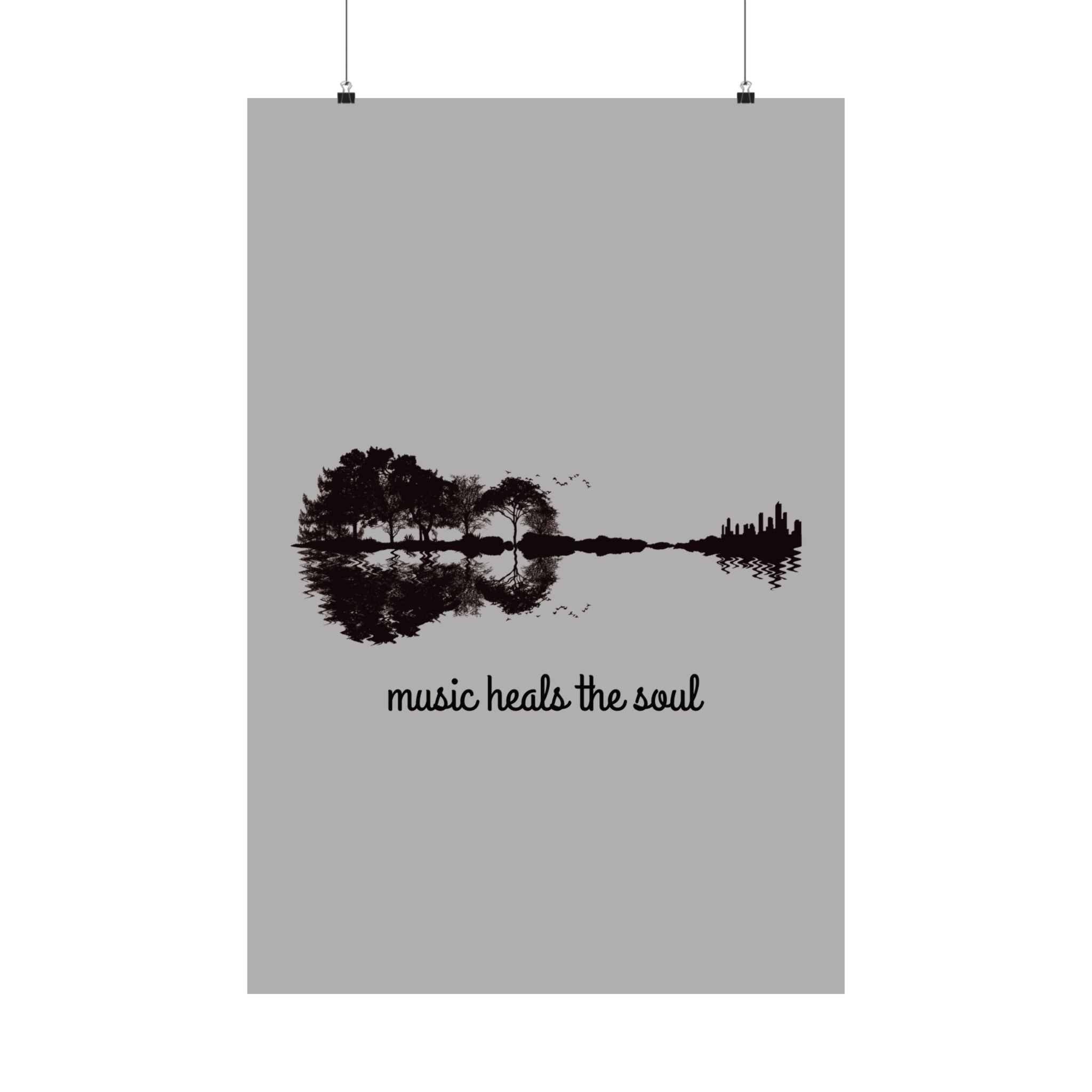 Matte Vertical Poster Music heals the soul