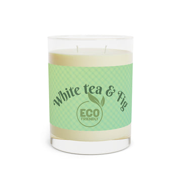 White Tea & fig scented  - Full Glass, 11oz