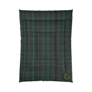Comforter In Scottish Tarten Plaid with heart