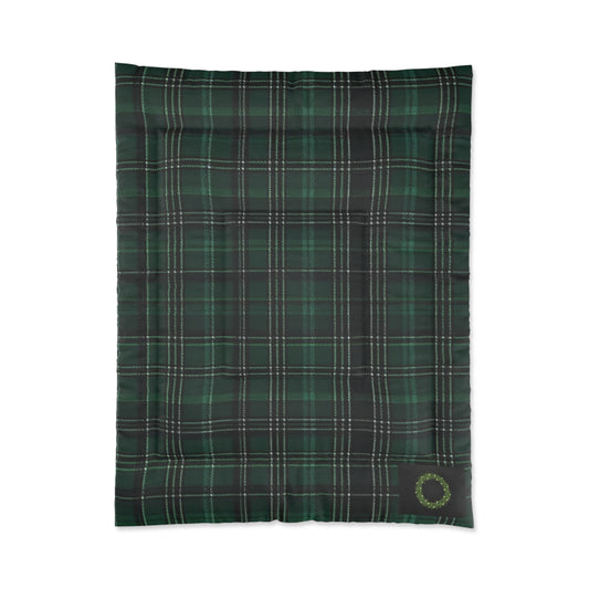 Comforter In Scottish Tarten Plaid with heart