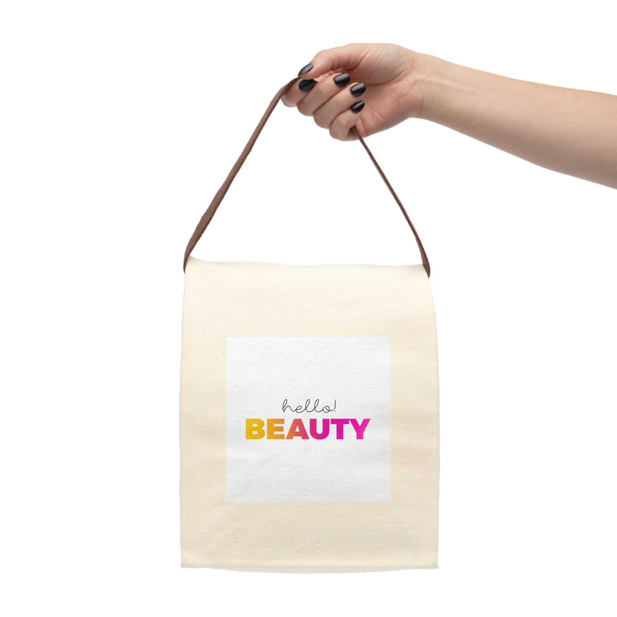 Canvas Beauty Bag With Strap