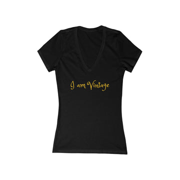 Women's Jersey Short Sleeve Deep V-Neck Tee Vintage Collection