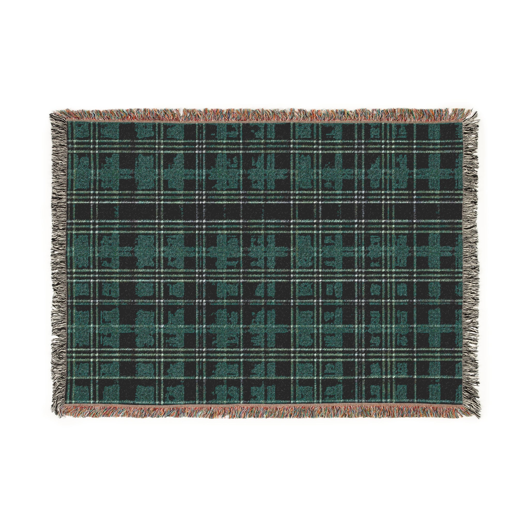 Woven Cotton Fringe in Tartan plaid