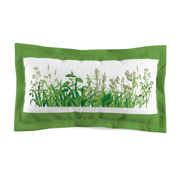 Botanical Microfiber Pillow Sham, Nature-Inspired Bedroom Decor, Eco-Friendly Gift, Indoor Plant Lover's Essential, Greenery Home Accent