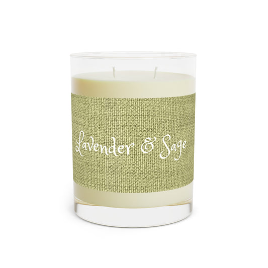 Scented Candle - Full Glass, 11oz Lavender & Sage