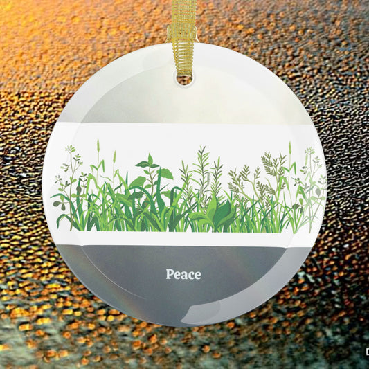 Glass Ornaments Peace and Spring