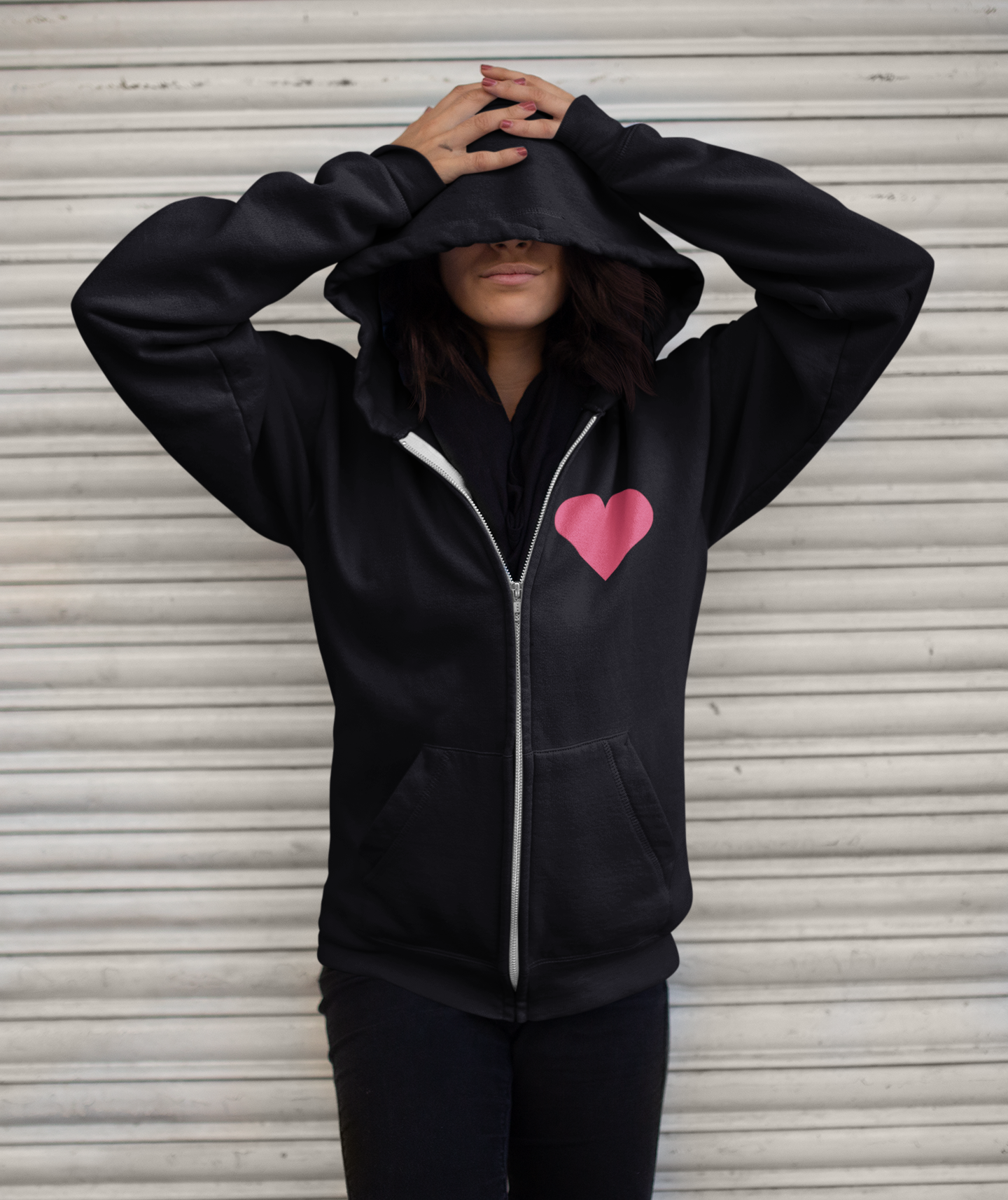 Unisex Heavy Blend™ Full Zip Hooded Sweatshirt Heart collection