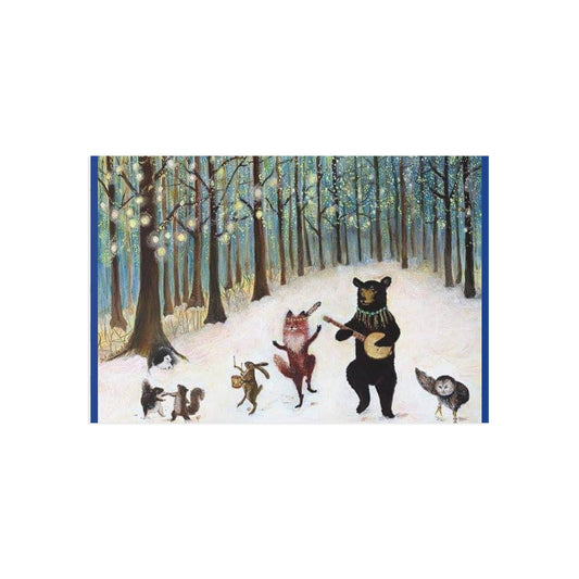 A wild walk in the woods postcard
