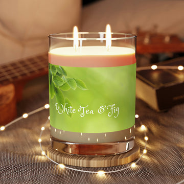 Scented Candle - Full Glass, 11oz White Tea & Fig