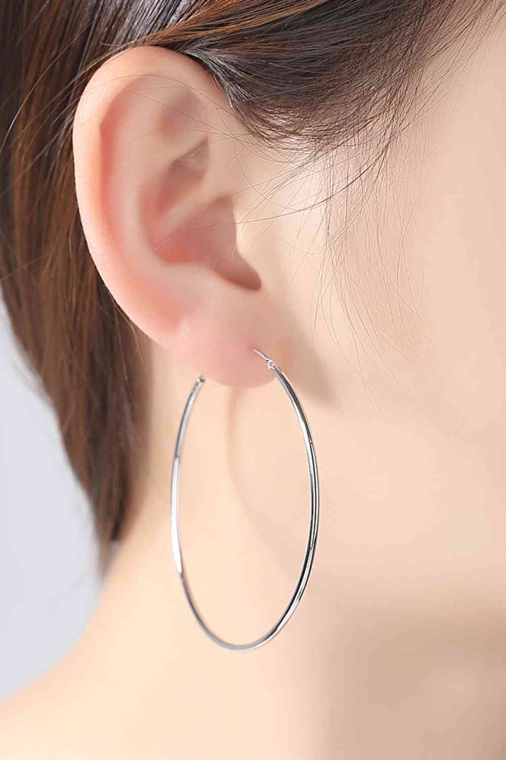 925 Sterling Silver Hoop Earrings Jewelry